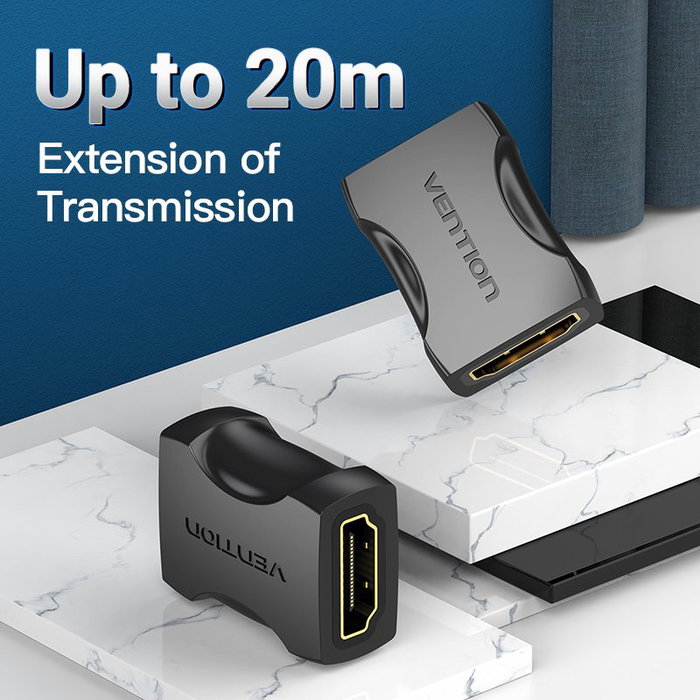 Vention Adaptador HDMI 2.0 4K Hembra a Hembra Negro AIRB0